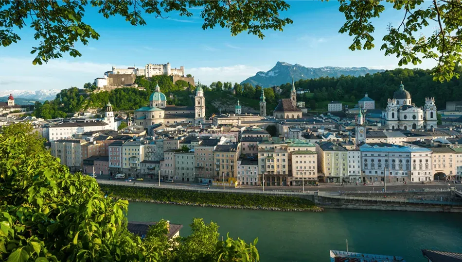 Salzburg Aussicht Sonne Altstadt Festung